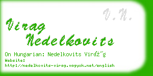 virag nedelkovits business card